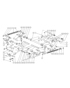Lift Assembly (2008 And Before) Diagram and Parts List for M54-KH (53AH8CT4050-27HP-OHV)(2009 & Before) Cub Cadet Lawn Tractor